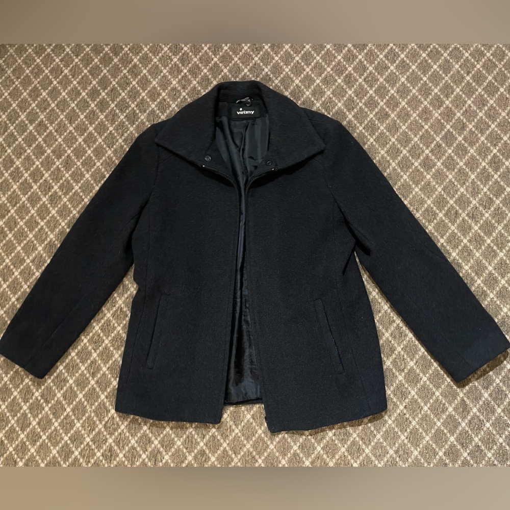 Virany Charcoal Buttoned Jacket 80% wool 20% nylon size 12